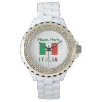 Italia et Drapeau Italien Personnalisation verte