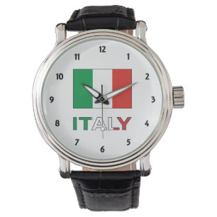 Montre Italie et drapeau italien