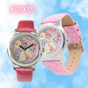 Montre IVY - Filles nommées Unicorn Dreams Personnalisé