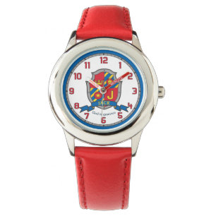 Montre Jack garçons nom signifiant crête rouge bleu jaune