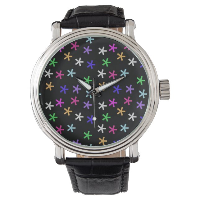 Montre Jacks noirs colorés - Regarder (devant)