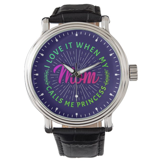 Montre J'adore quand ma mère m'appelle Princesse-95105 (devant)