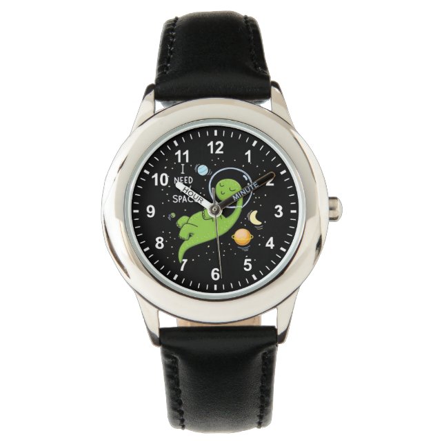 Montre J'ai besoin d'espace, dinosaure drôle (devant)