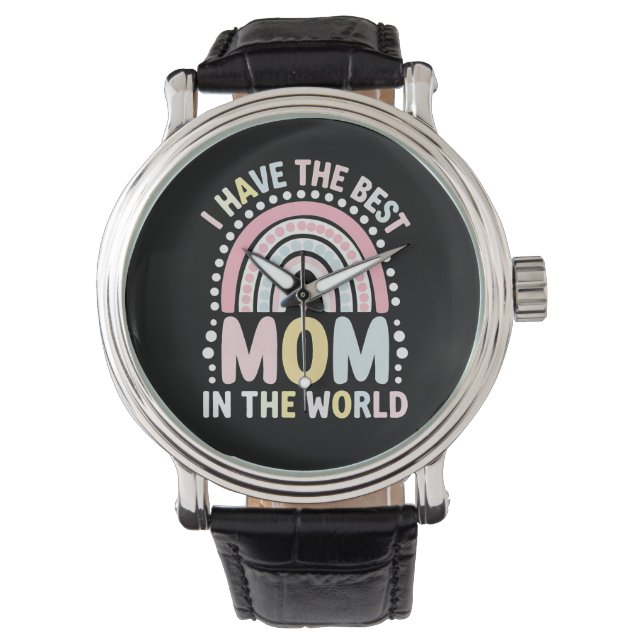 Montre J'ai la meilleure maman du monde Boho Rainbow (devant)