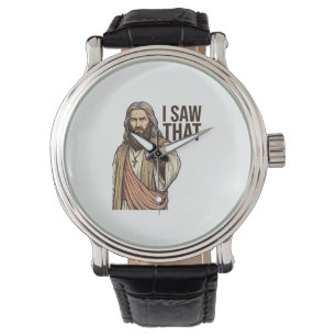 Montre J'ai vu ce pointage religieux vintage gravure sur