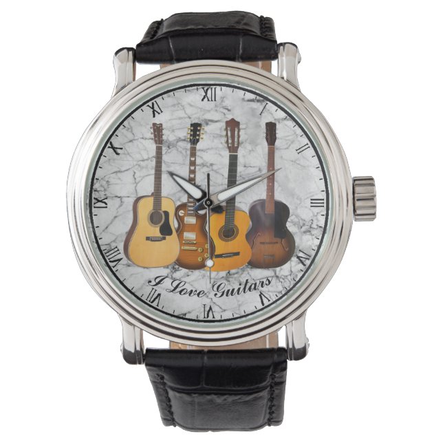MONTRE J'AIME GUITARS WRISTWATING (devant)