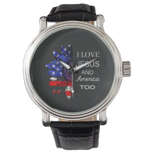 Montre J'aime Jésus et l'Amérique aussi
