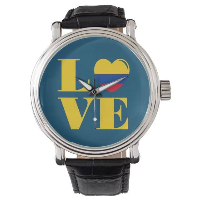 Montre J'aime la Colombie (devant)