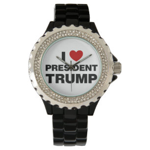 Montre J'aime le président Trump Heart
