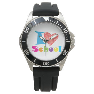 Montre J'Aime L'École. Retour à l'école. Clé T-shirt