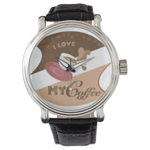 Montre J'aime ma rétro éclaboussure de Java de