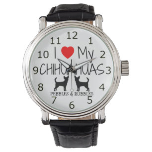 Montre J'aime mes deux Chihuahuas