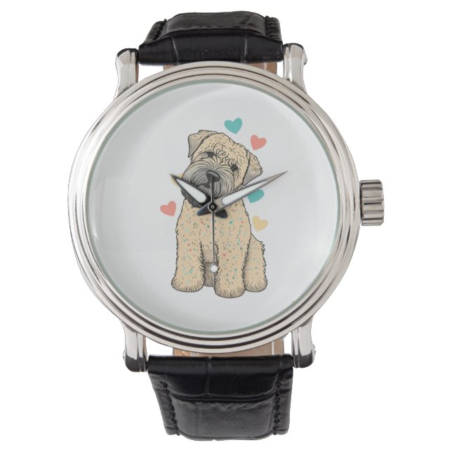 Montre J'Aime Mon Coeur De Chien Faisant Du Terrier Doux (devant)