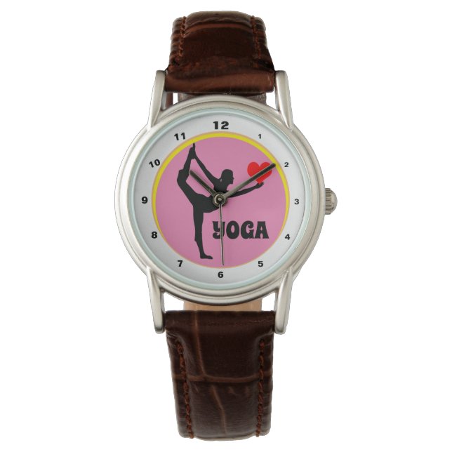 Montre J'aime Yoga & Red Heart mode / Yogini déesse W (devant)