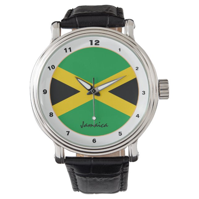 Montre Jamaican Flag & Jamaïque tendance mode / design (devant)