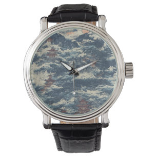 Montre Japon paysage pétrolier peinture fantastique cool