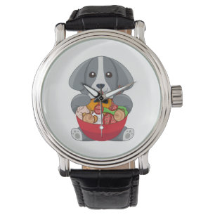 Montre Japonais Ramen Noodle Amoureux des chiens Animal C