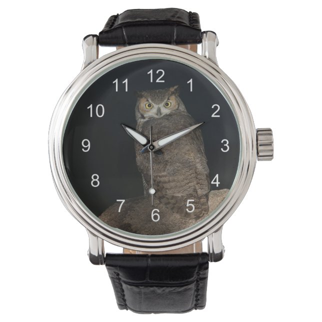 Montre Jardin arrière Grand Chouette à cornes (devant)