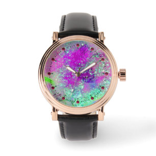Montre JARDIN DES OMBRES PERDUES - Rose violet Aqua Blue