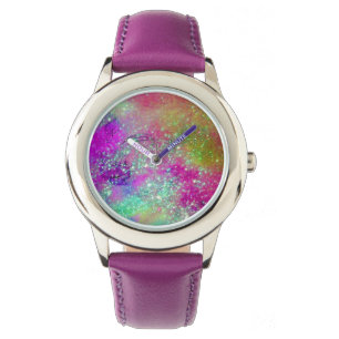 Montre JARDIN DES OMBRES PERDUES - Rose violet Aqua Blue