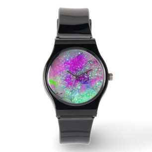 Montre JARDIN DES OMBRES PERDUES - Rose violet Aqua Blue