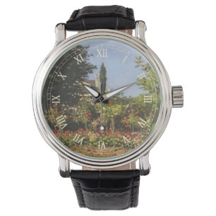 Montre Jardin fleuri à Sainte Adresse par Claude Monet