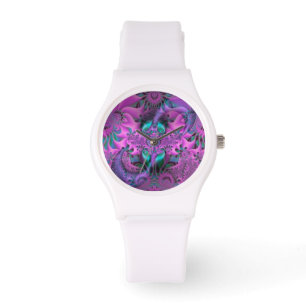 Montre Jardins de fleurs psychédélique