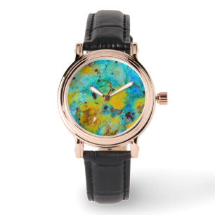 Montre Jasper Chrysocolla Bleu