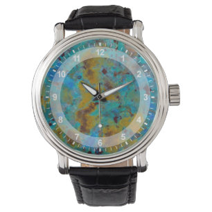 Montre Jasper Chrysocolla Bleu Tacheté