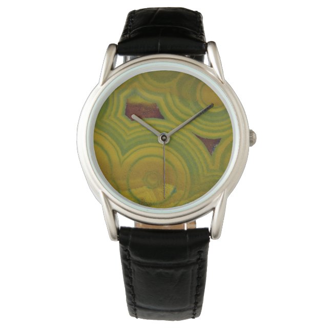 Montre Jasper océan à taches jaunes (devant)