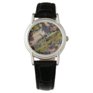 Montre Jasper océanique en gros plan abstrait
