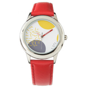 Montre Jaune, cool, moderne, art géométrique tendance