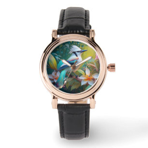 Montre Jay à ailes Turquoises en berceau