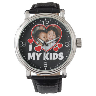 Montre J'Coeur Mes Enfants Photo Personnalisée