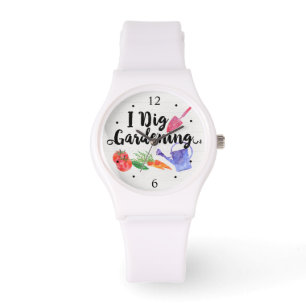 Montre Je creuse le jardinier mignon de jardinage de