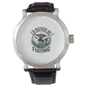 Montre Je préférerais être à la pêche T-Shirt vintage pou