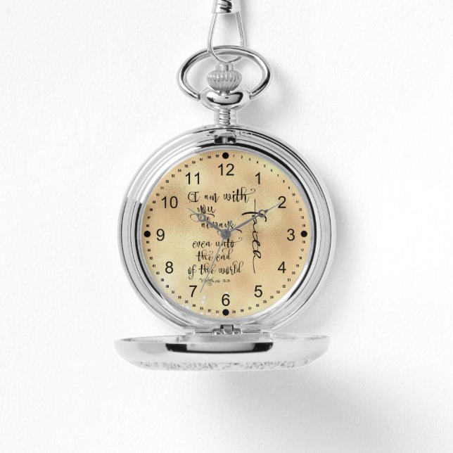 Montre Je Suis Avec Vous Toujours Le Verbe De La Bible (Recto)