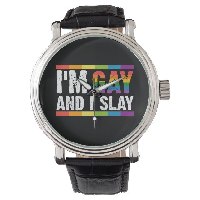 Montre Je suis Gay et je suis Gay pride LGBTQ (devant)