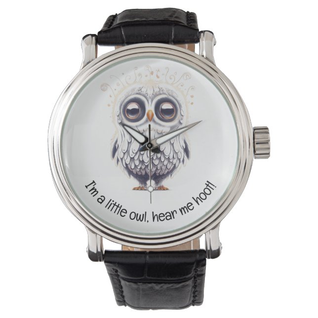 Montre "Je suis un petit hibou, entends-moi hoot !" - Reg (devant)
