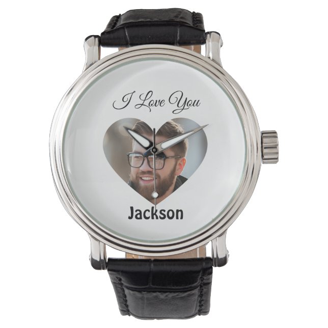 Montre Je t'aime coeur Personnaliser (devant)