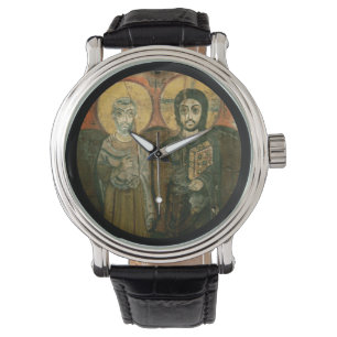 Montre Jésus avec Abbot Coptic Icon