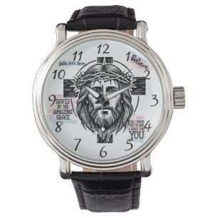 Montre Jésus avec la couronne d'épines