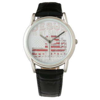 Montre Jésus Est Mon Sauveur Trump Est Mon Président Amér