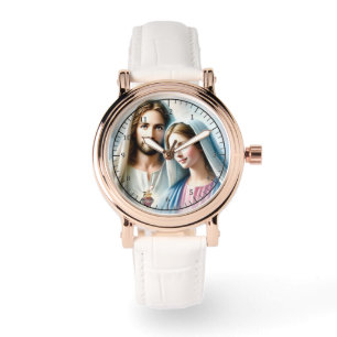 Montre Jésus et Marie avec le Sacré Coeur