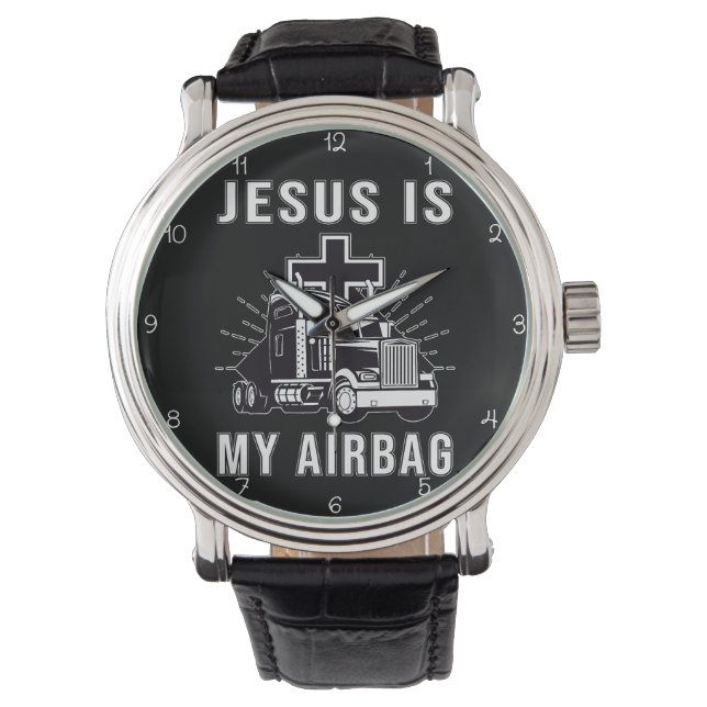 Montre Jesus is My Airbag (devant)