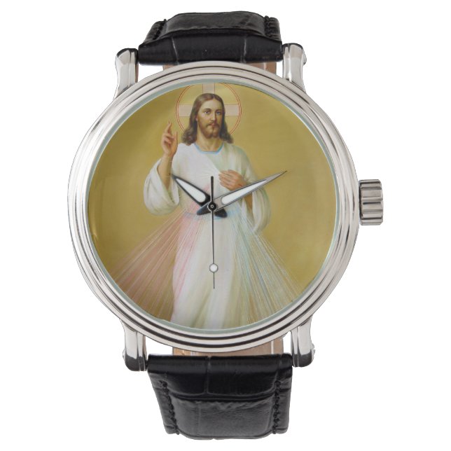 Montre Jésus le Sauveur Bénédiction de l'oeuvre catholiqu (devant)
