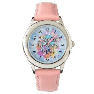 Montre Jesus M'Aime, Aquarelle Pastel