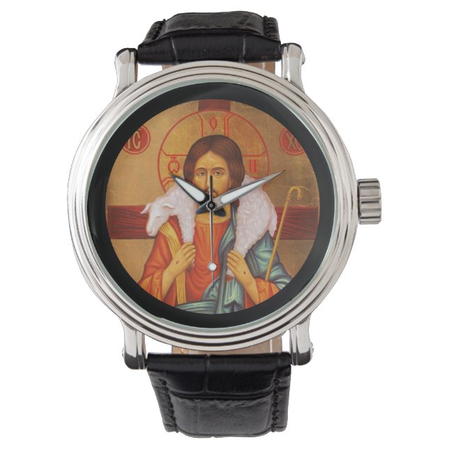 Montre Jésus portant l'agneau perdu sur les épaules (devant)