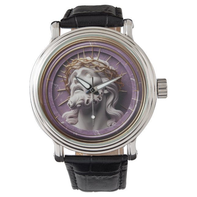 Montre Jésus regarde dans les cieux avec des épines (devant)