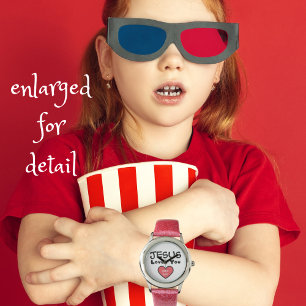 Montre Jésus t'aime Coeur Rouge